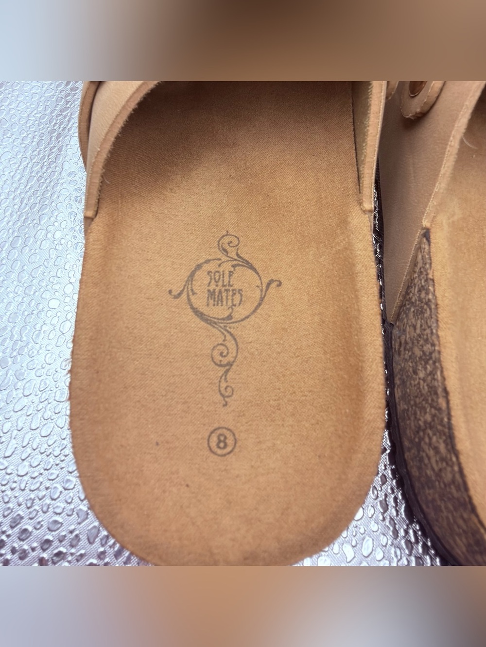 Women’s Buckle Clog Mule in Tan with Cushioned Footbed sole Mates 8 - Picture 5 of 8